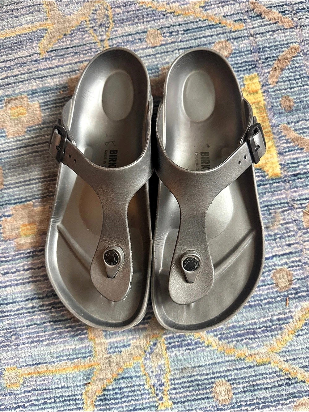 Birkenstock Gizeh EVA Gray Buckle Sandals